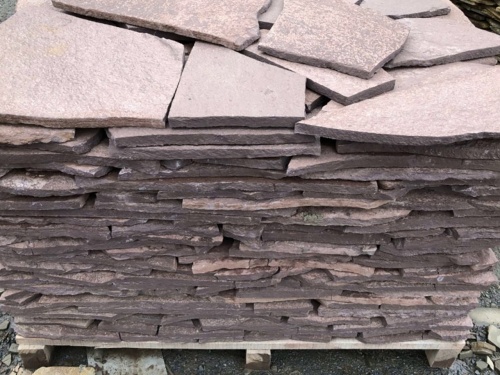 Плитняк лемезит бордовый для облицовки цоколя 20-25 мм  купить в Долгопрудном